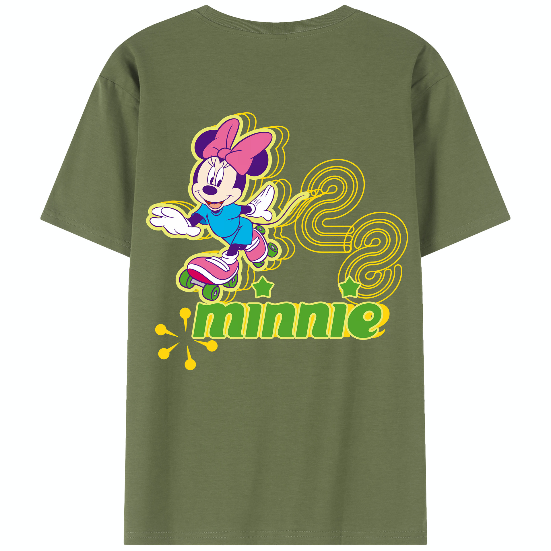 （画像用） ミッキーマウス Mickey Mouse 綿100％半袖Tシャツ（背面プリント）
